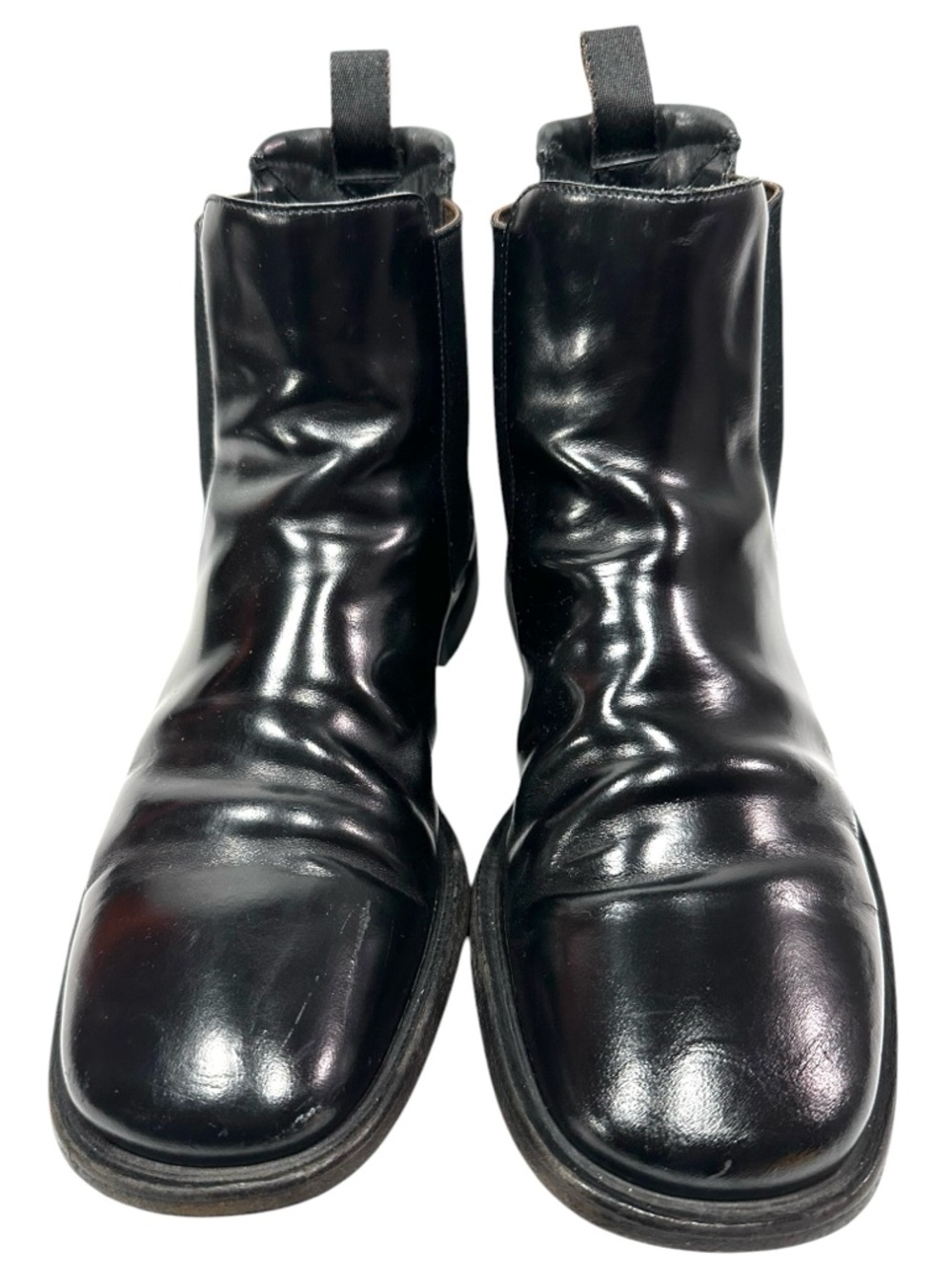Prada Black Leather Chelsea Boots Men’s UK 7 US 8 Made in Italy
